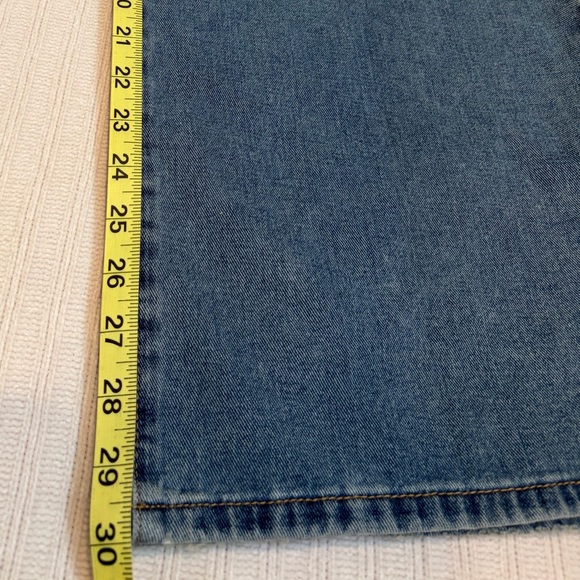Oliver Logan Madison Mid Rise Jeans Bright Blue Worn Wash Size 27 NWT Wide - Picture 6 of 7